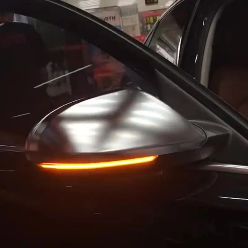 

Popu For Flowing LED Reverse Mirror Rearview Mirror Light 2x Dynamic Amber LED Wing Mirror Turn Signal Light Audi A3 A4 A5 S5