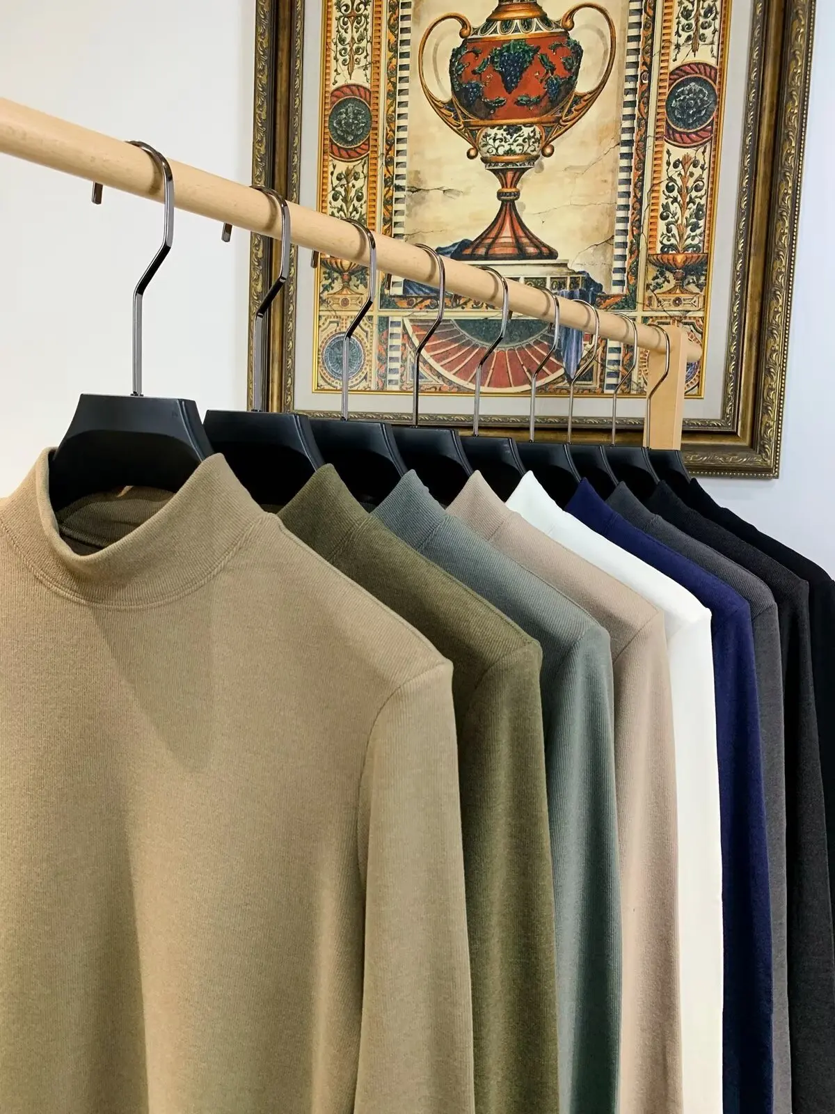 

Новый осенне-зимний свитер, мужской толстый модный роскошный вязаный свитер с круглым вырезом, мужской теплый шерстяной свитер, повседневная мужская одежда