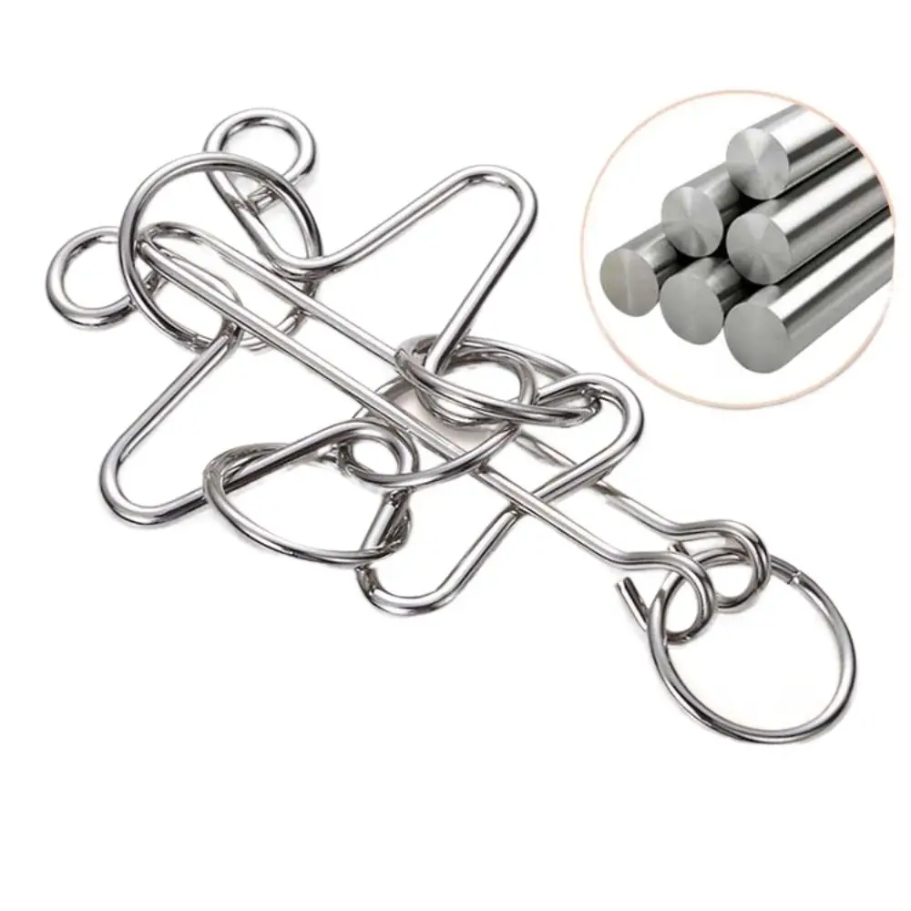 Interlock Toys Children And Adults 3d Puzzle Wire Interactive Games 3D Metal Puzzle Developmental Toys Brain Teaser Puzzles