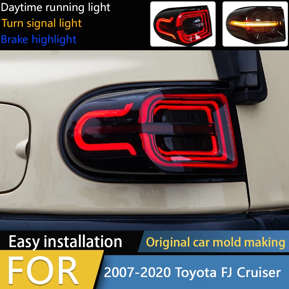 

Автомобильный Стайлинг Фара для Toyota FJ Cruiser Светодиодный задний фонарь 2007-2020 FJ Cruiser Задний противотуманный тормозной сигнал поворота Автоаксессуары