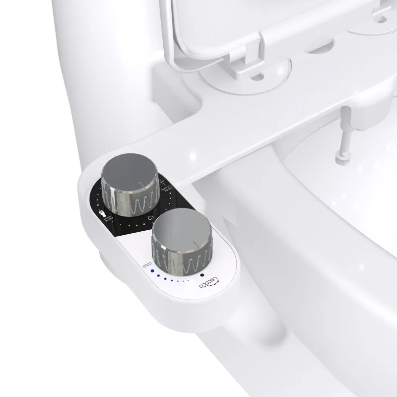 Guardget Bidet Attachment Left Side Bidet Non-electric Bidet For Toilet Seat Left Handed Small Bidets Two Nozzles Self Cleaning