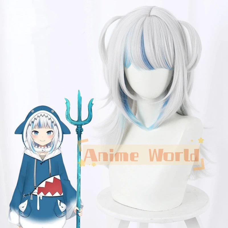 Virtual YouTuber Hololive Gawr Gura Cosplay Wig Halloween Christmas Woman Men Adult Wig