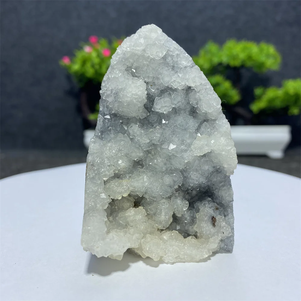 Natural Crystal Cluster Geode Fish Eye Stone Mineral Specimen Gemstone Rough Rock Quartz Meditation Healing Gift Home Decoration