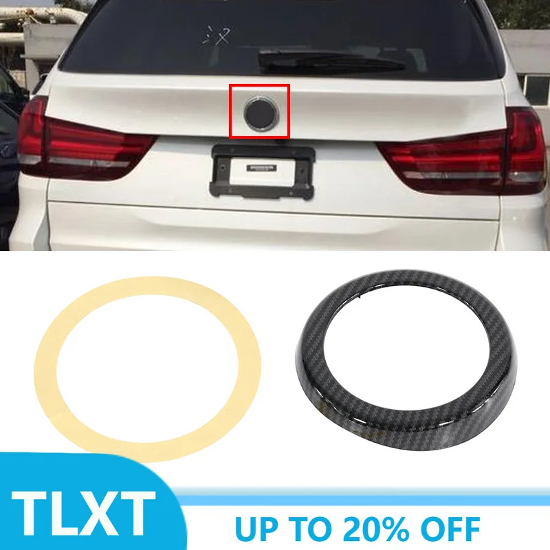 

Декоративная накладка на рамку логотипа заднего бампера с карбоновым узором для BMW X5 X6 X5M F15 F16 F85 F86