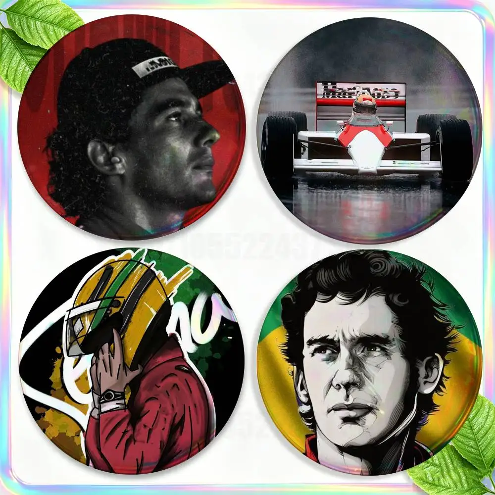 

Famous Great Racer A-Ayrton Senna 2-piece set Pins Backpack Clothes Jewelry Accessories Brooch Button Badge Fans Collection Gift