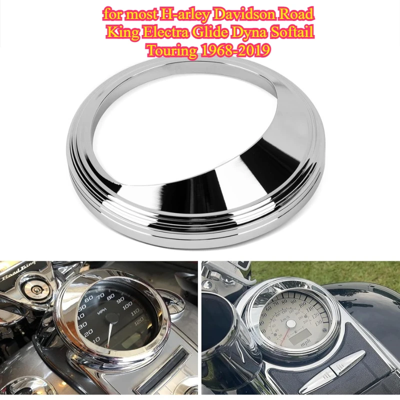 

5" Tank-Mounted Speedometer Gauge Bezel Cover Trim Ring for most Harley Road King Electra Glide Dyna Softail Touring 1968-2019