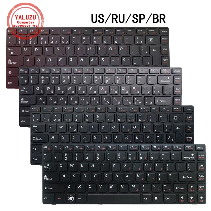 

US/RU/SP/BR English NEW Laptop Keyboard For Lenovo G480 G485 Z380 Z480 Z485 G410 G405 G490 A/AM/AT S410P Flex14G Flex14D Flex14A