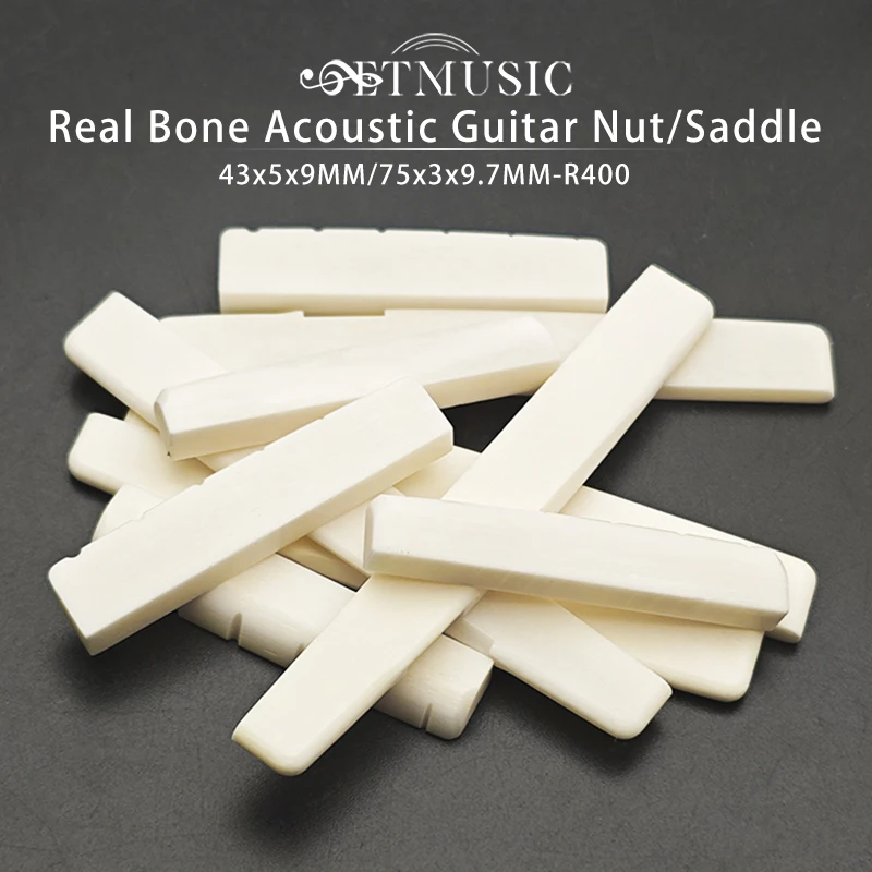 

20 шт. гайка в стиле Real Bone YMH 43x5x9 мм-R400/седло 75x3x9,7 мм-R400 с компенсацией 6-струнной акустической гитары Folk Guiar