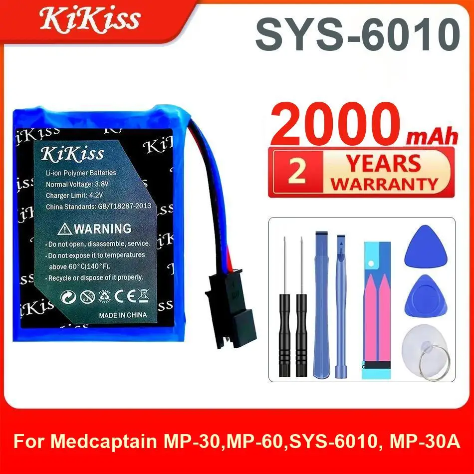 

2000 мАч Kikiss Battery SYS-6010 для Medcaptain MP-30 MP-60 MP-30A