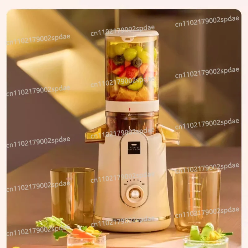 Household Electric Fruit Vegetable Juicer 108mm Large Caliber Pulp Juice Separation Extractor with Sharp Blade