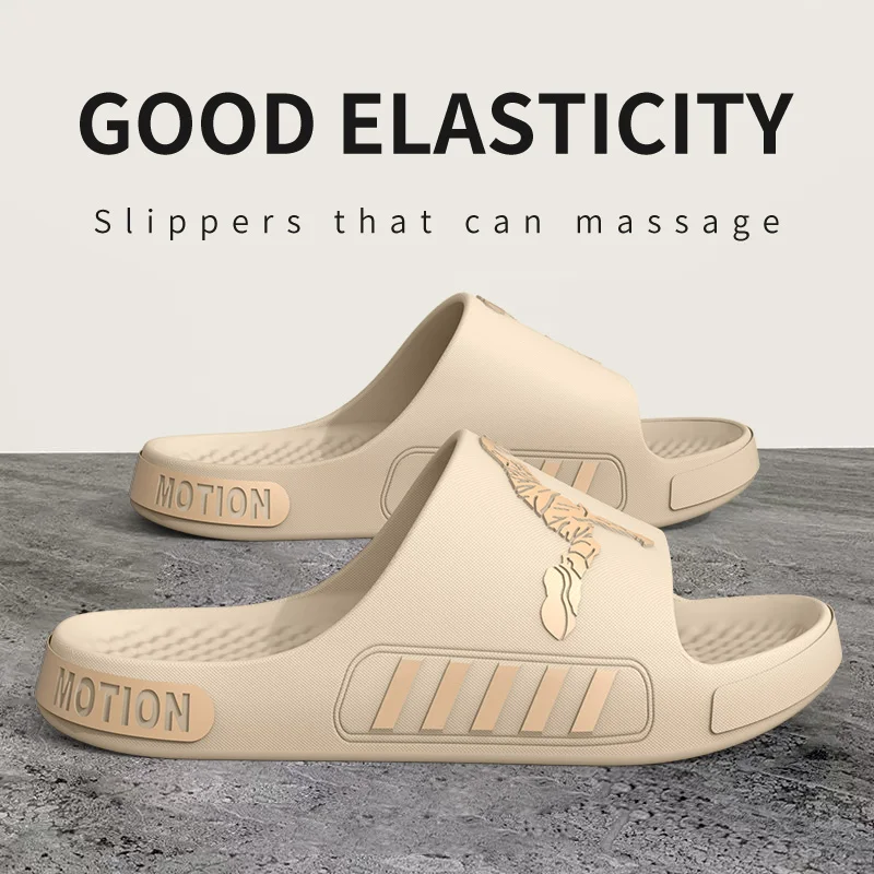 Men's slippers for outdoor wear, summer home, thick soled shower, anti slip sports, cool slippers for cooldown image 2