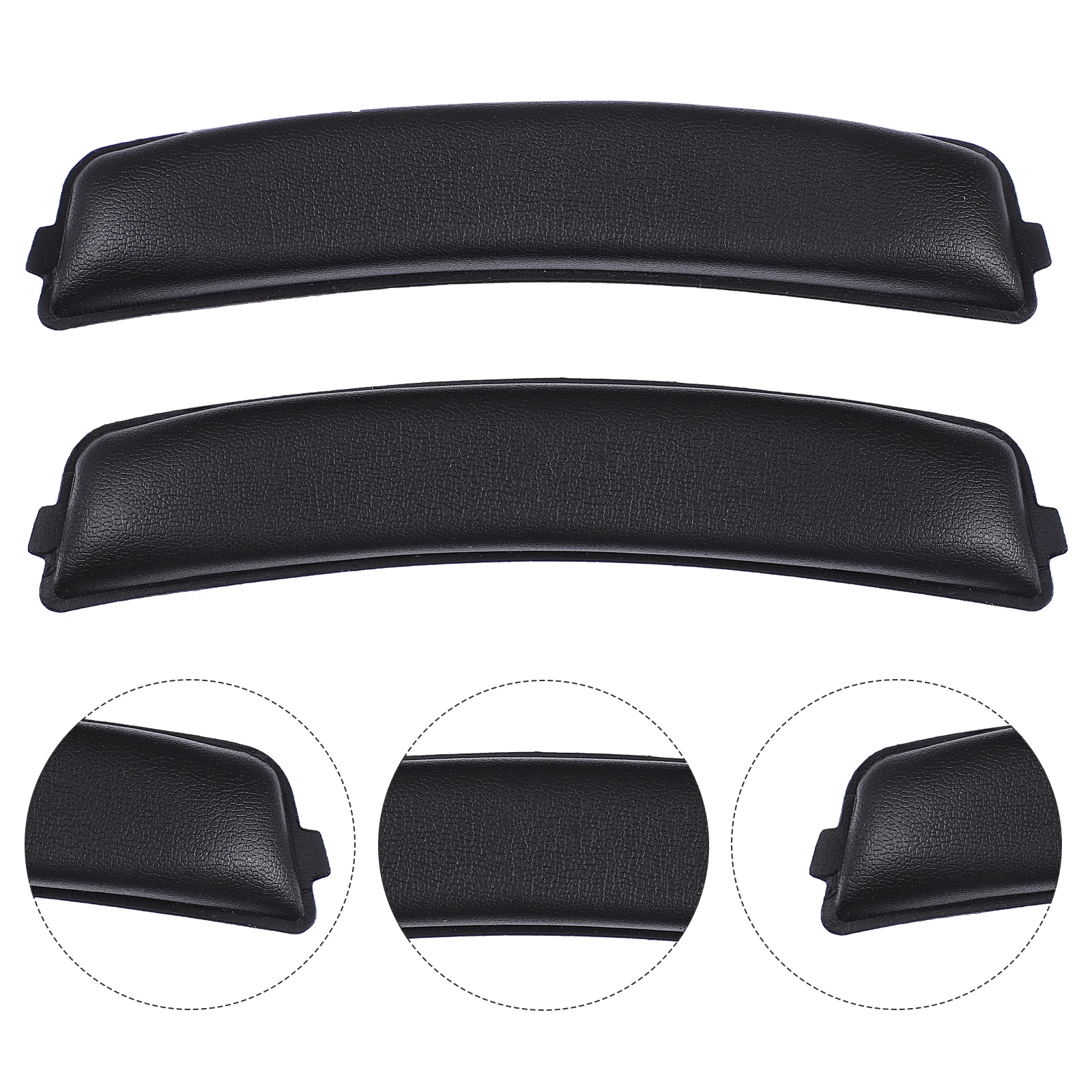 

2 Pcs Black Faux Beam Protector Cushion for Headphones Comfortable Breathable Replacement Pad Fit Most Headbands