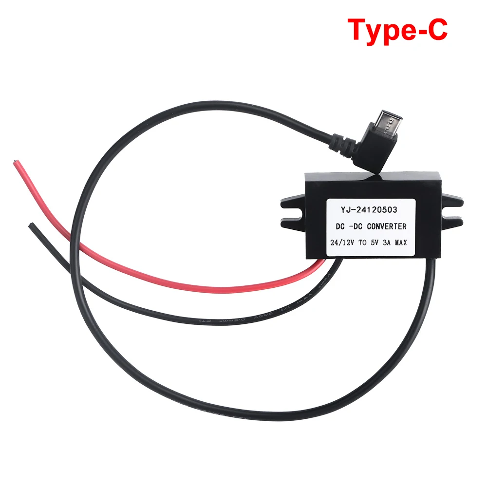 MiCODUS Type-C USB Car Charger 12-24V for Micodus GPS Tracker Realtime Tracking Device