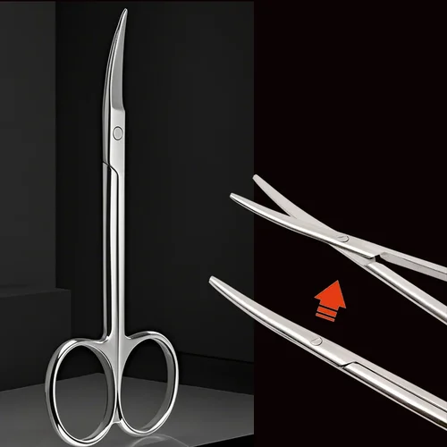 Imagen 2 del producto 3 unids/set 14Cm Tc tijeras Metzenbaum curvadas para corte de tejido delicado procedimientos de amígdalas puntas estrechas roma Ideal para cirugía