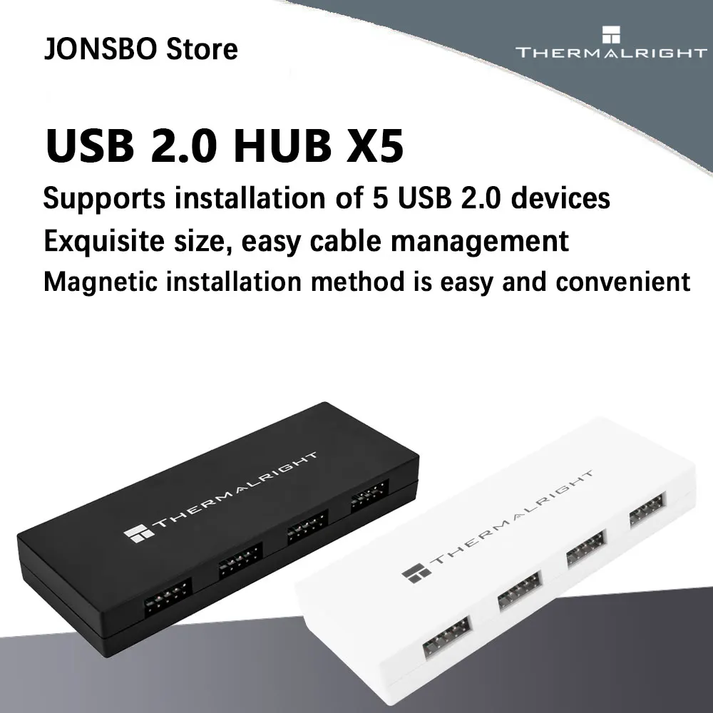 Thermalright USB 2.0 HUB X5 5 ports 9-pin USB hub solves the problem of insufficient USB 2.0 on the motherboard
