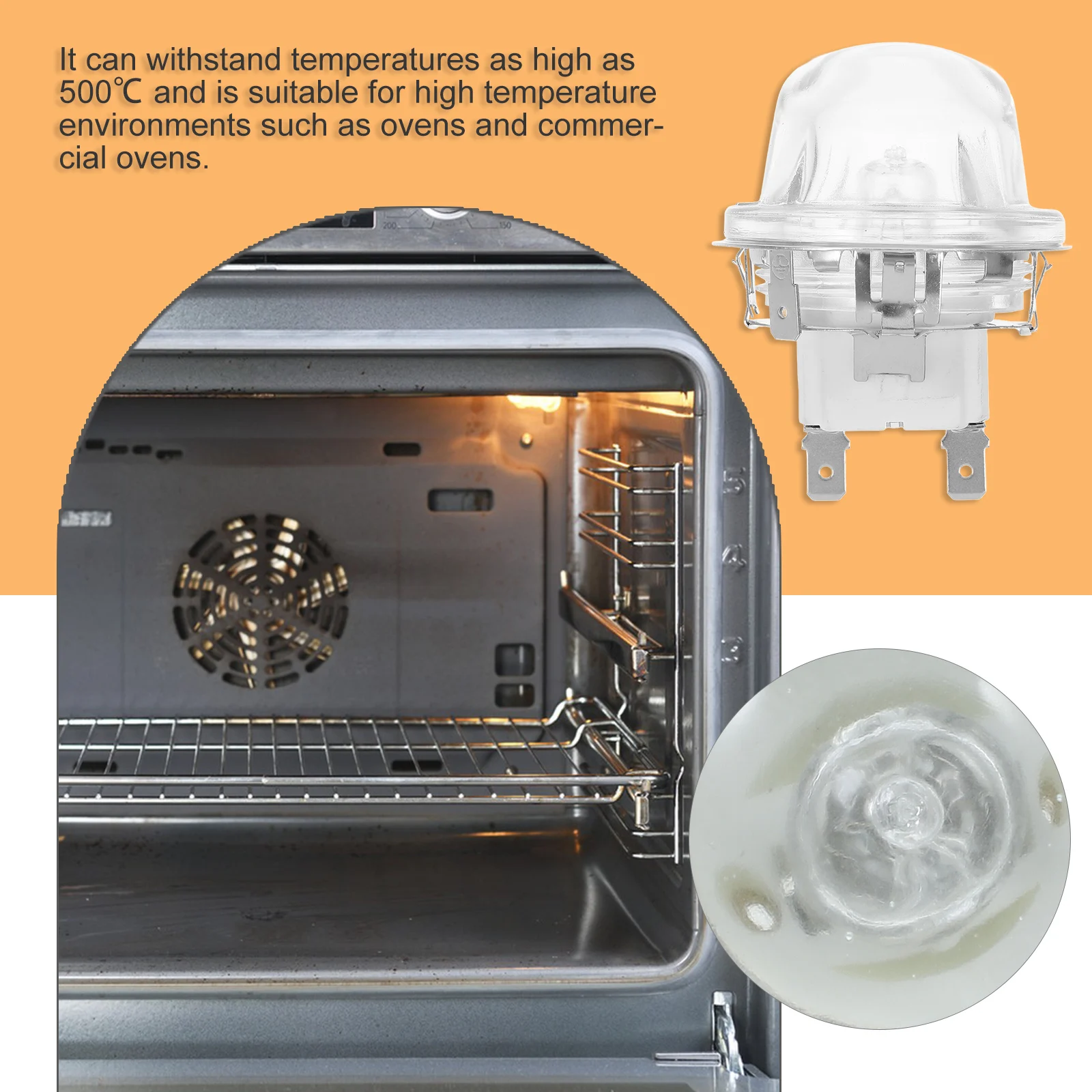 

Термостойкий держатель лампы из нержавеющей стали, керамическая стеклянная розетка для коммерческой электрической духовки, замена духовки-тостера