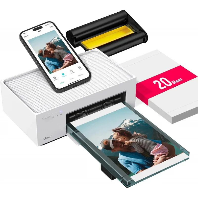 Wireless Mobile Phone Photo Printer, Sublimation Mini Photo Developing Machine with Back Print Support – Liene