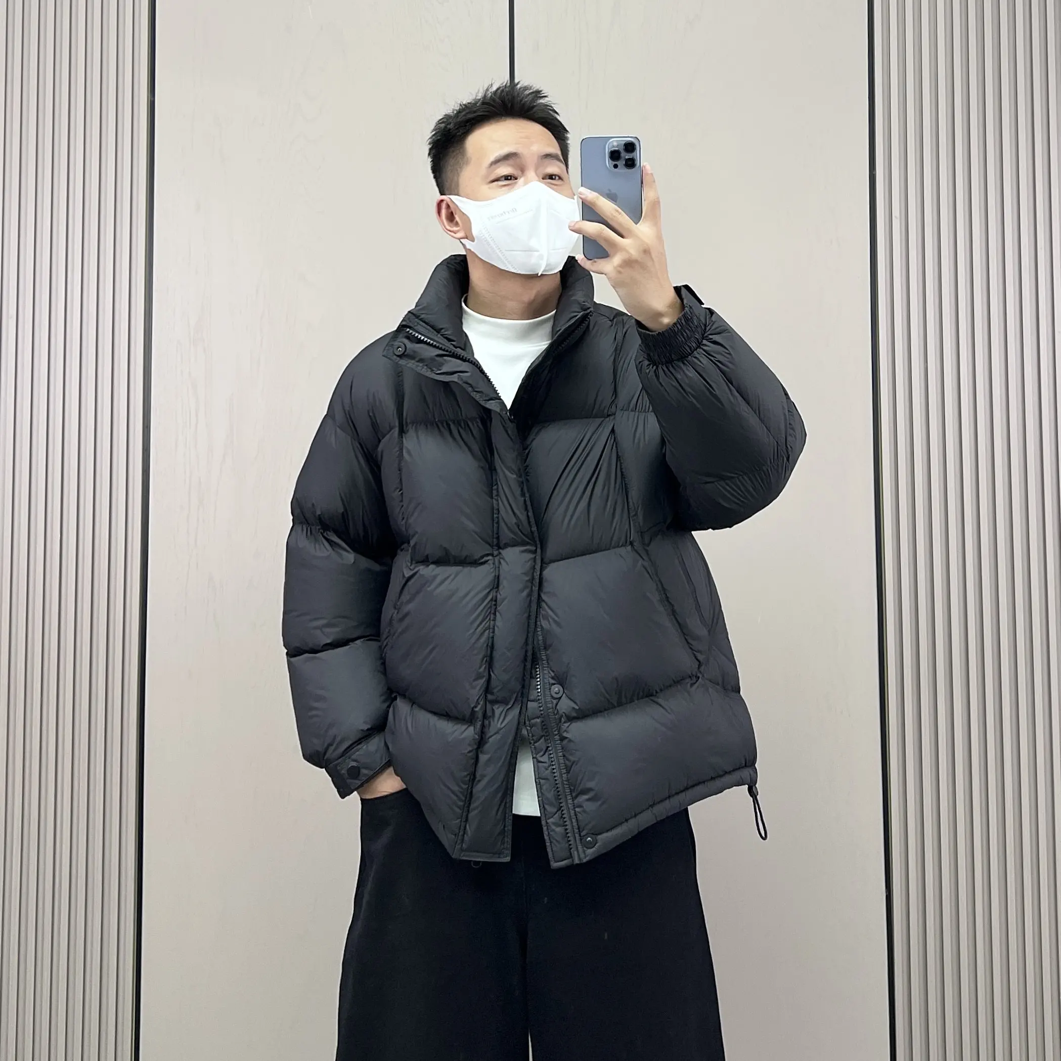 

Мужская зимняя куртка-пуховик с воротником-стойкой, повседневная, теплая, новая модель, из полиэфирного волокна, с наполнителем из белого утиного пуха