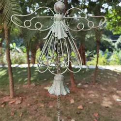 Iron Retro Angel Wind Chimes Do Old Creative Decorative Bells Hanging Garden Outdoor Courtyard American Country