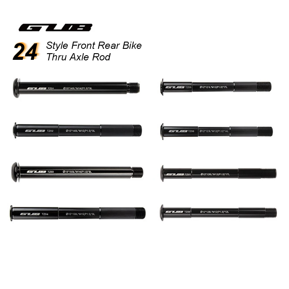 GUB-Thru Eixo Rod para bicicleta MTB Road, dianteiro e traseiro do eixo da bicicleta, garfo do cubo da roda, 12x100, 12x142, 12x148, 15x100, impulso