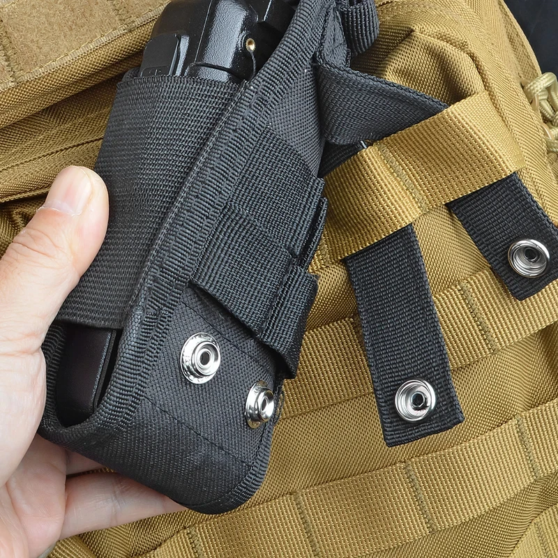 Tactical MOLLE Nylon Radio Holster Portable Walkie Talkie Pouch Holder for Baofeng Motorola Uniden Cobra Midland view 4