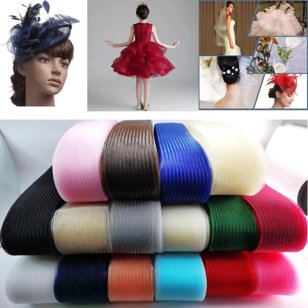 50 Yard Braid Polyester Boning Trimming Tape DIY Sewing Accessories for Wedding Gown Dance Skirt Stage Costume Hem Shaping