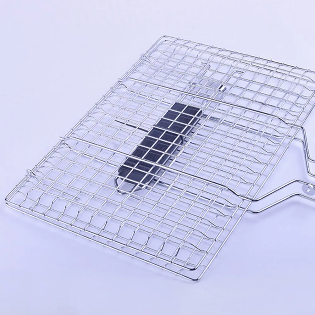 

1 set Stainless Steel BBQ Grill Net Heavy Duty Grilling Grid Rack Fish Chicken Vegetables Outdoor Camping Picnic Barbecue
