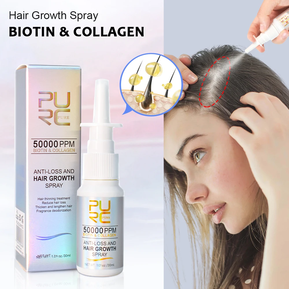 PURC Ginger Biotin Hair Care Spray Thicken Strengthens Weak Hair Strands Improves Scalp Treatments Hair Care Products