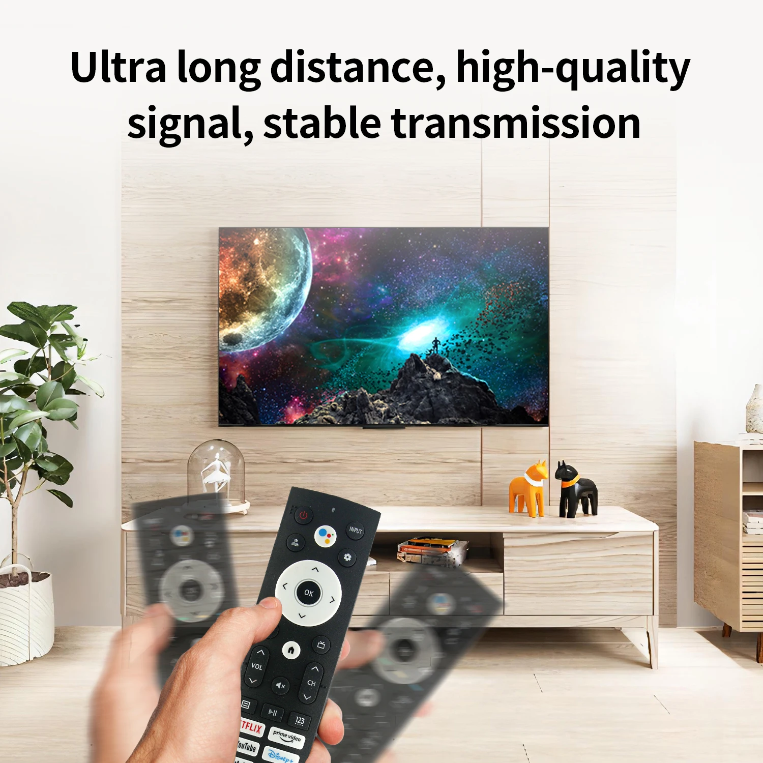 New HE001Replacement Remote Control for Hisense 4K UHD Android Smart TV with Netflix Prime Video Disney tubi HotKeys