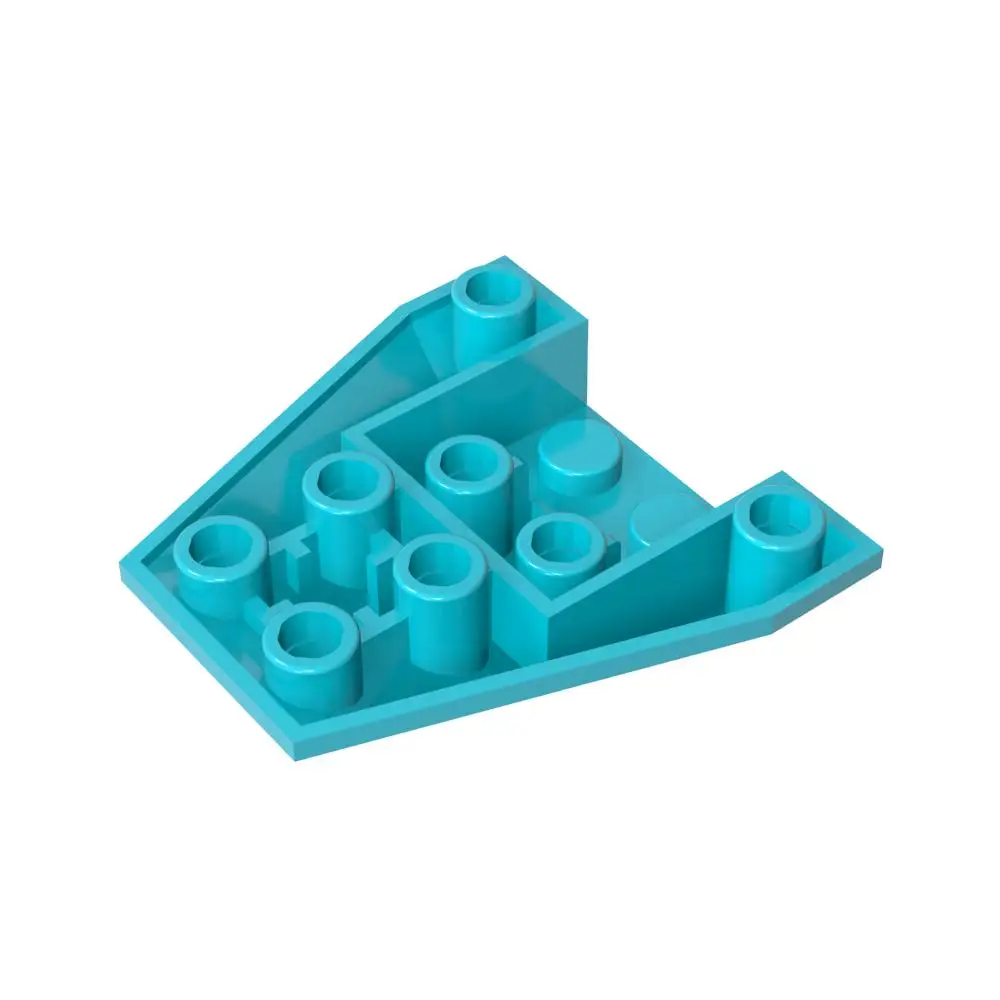 Gobricks 1 Pcs MOC Wedge Sloped Inverted 4 x 4 Bricks Compatible With 13349 Model Building Blocks Parts Kids Birthday Toys Gifts