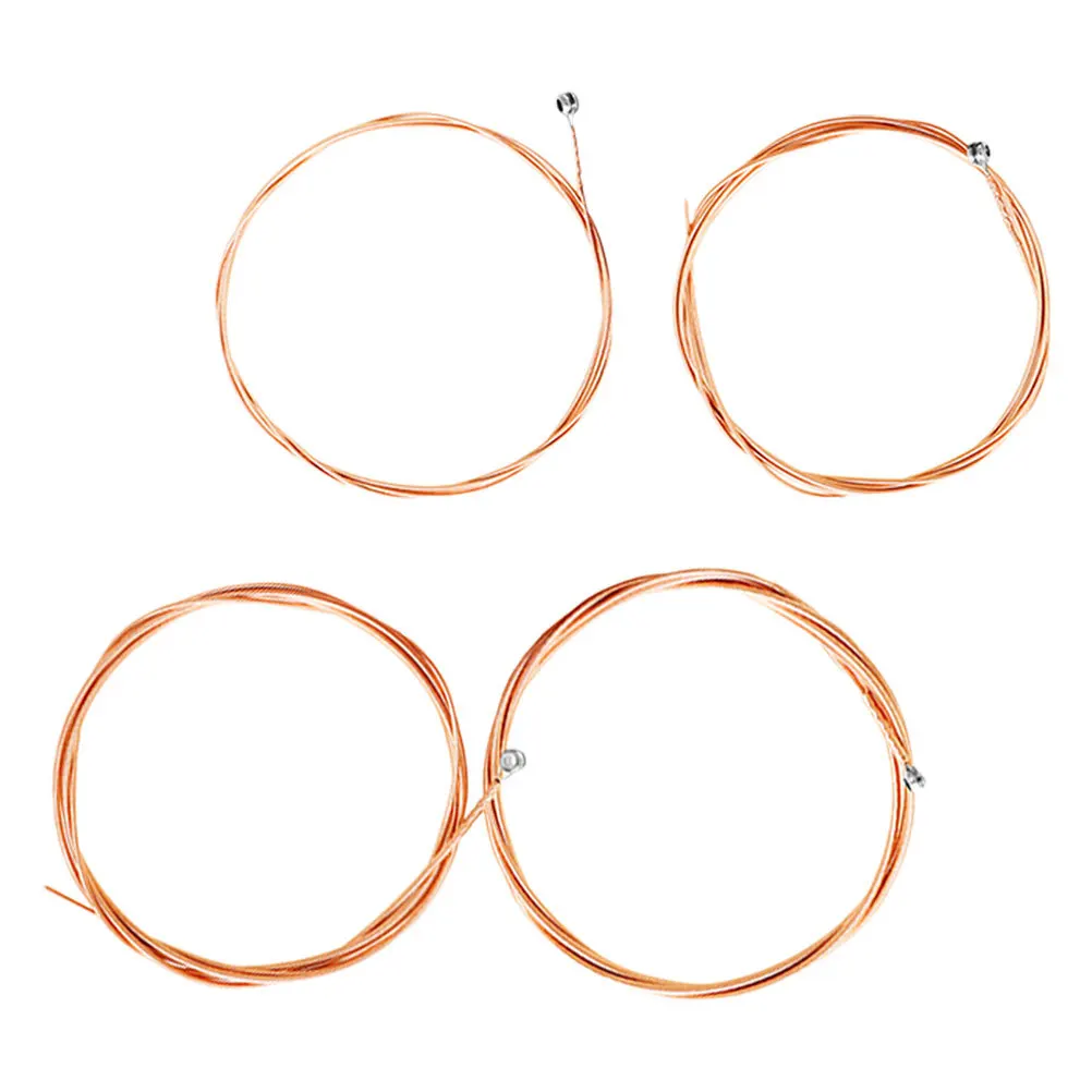 

4pcs Universal Strings Wood Bass String Replacement High Carbon Alloy Metal Strings For Instrument Lightweight Durable Bass