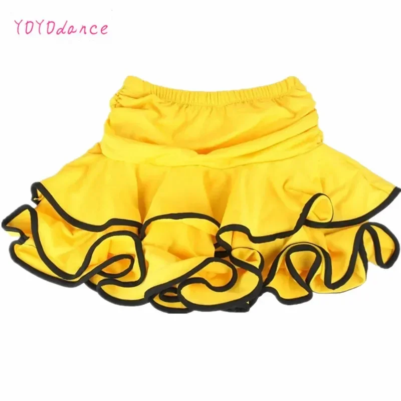 2024 New Girls Ballroom Ballet Tutu Skirt Hot Sale Chacha Rumba Jazz Dancing Dress Kids Mini Girl Latin Dance Skirts