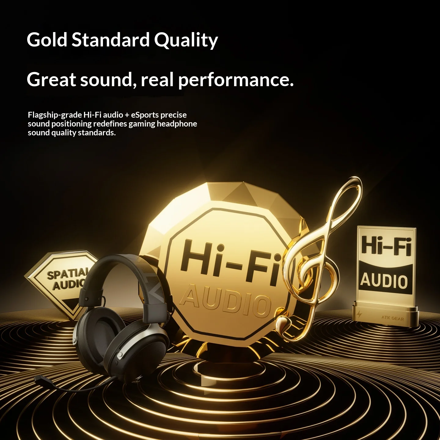 Atk N9 سماعة أربعة وضع سماعة رأس لاسلكية تأخير السرعة Enc الحد من الضوضاء الألعاب E-سماعة أذن تستخدم عند ممارسة الرياضة ألعاب الكمبيوتر ملحقات الهدايا