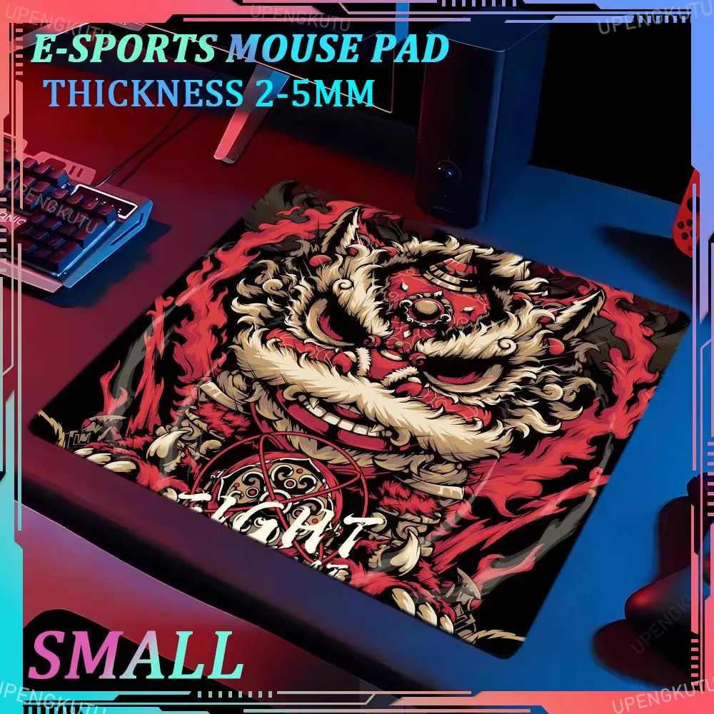 Chinese dragon e-sports game small mousepad tiger computer pad HD suitable for computer game players deskmat lock edge mouse pad