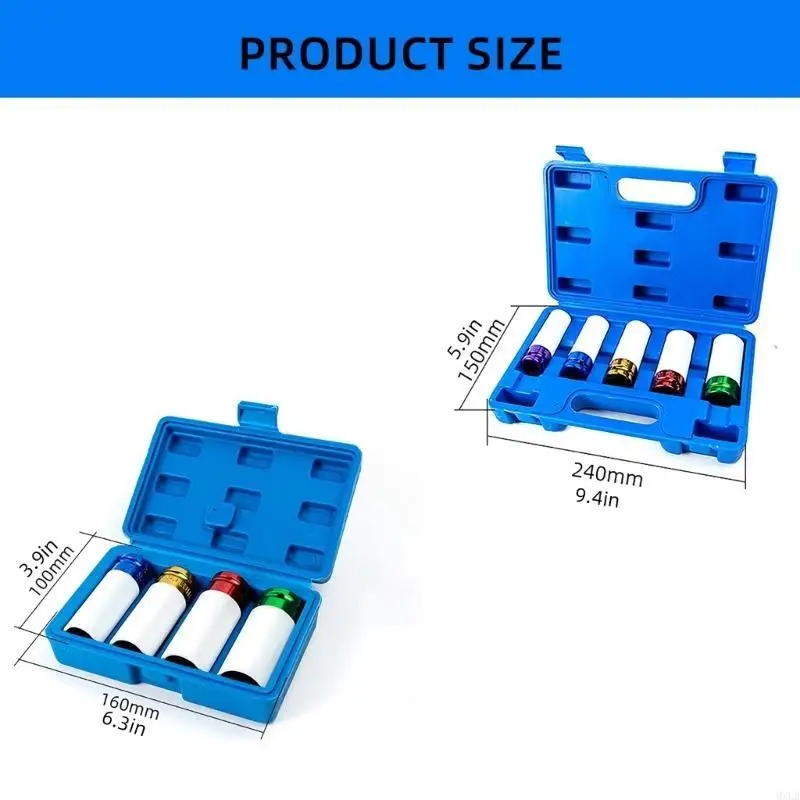 MXLB 공압 드라이브 휠 보호기 슬리브 가드 소켓 세트, 다양한 색상 쉬운 사용