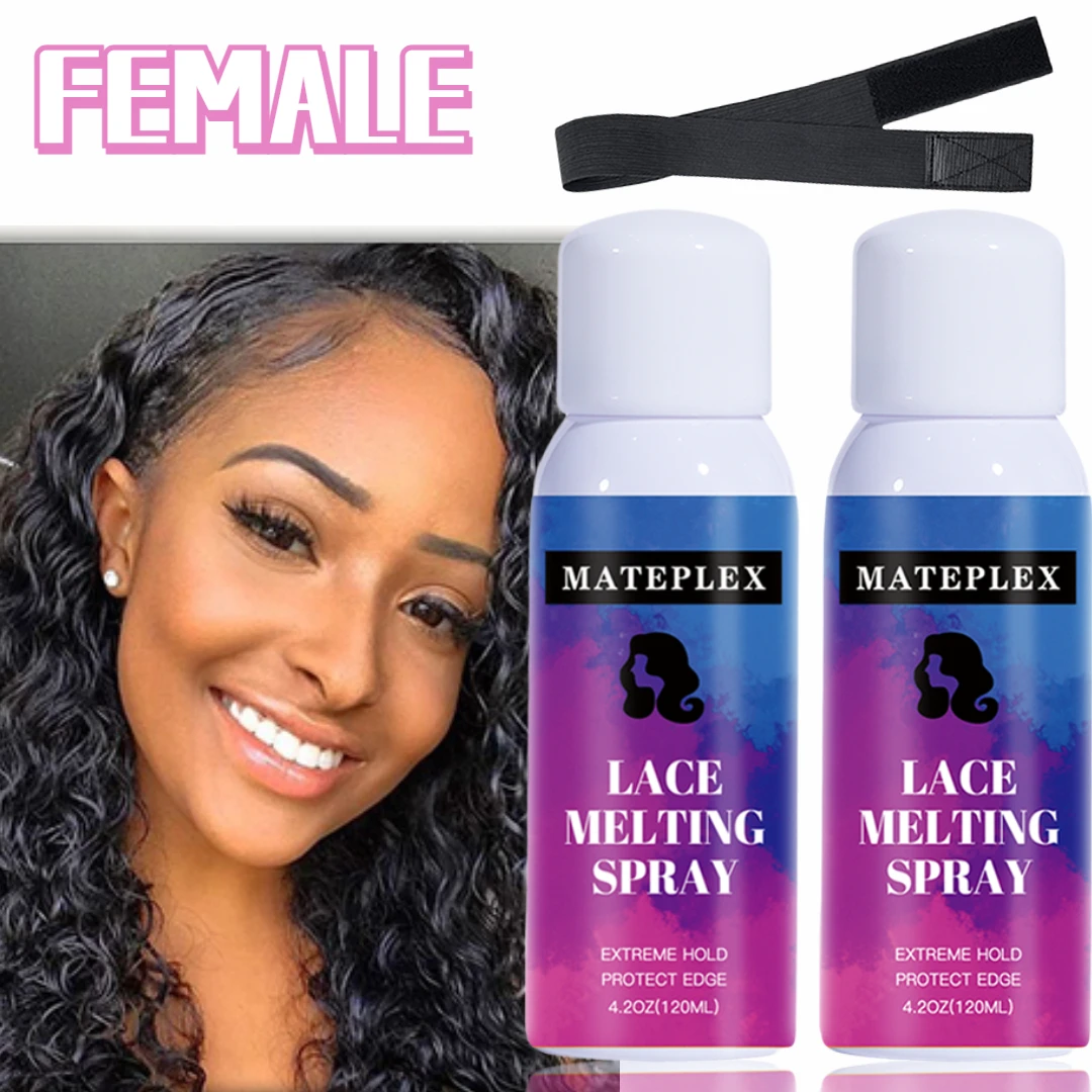 

Lace Melting and Holding Spray Extreme Hold Lace Bond Adhesive Spray Fast Drying Wig Adhesive Spray for Frontal No Residue