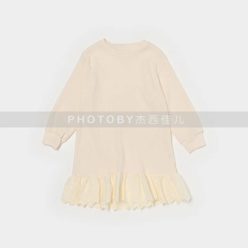 الفتيات الخريف الشتاء الهراء فستان 2025 جديد الكورية المألوف بسيط عادية اليومية بلون المرقعة فستان بكم طويل #5