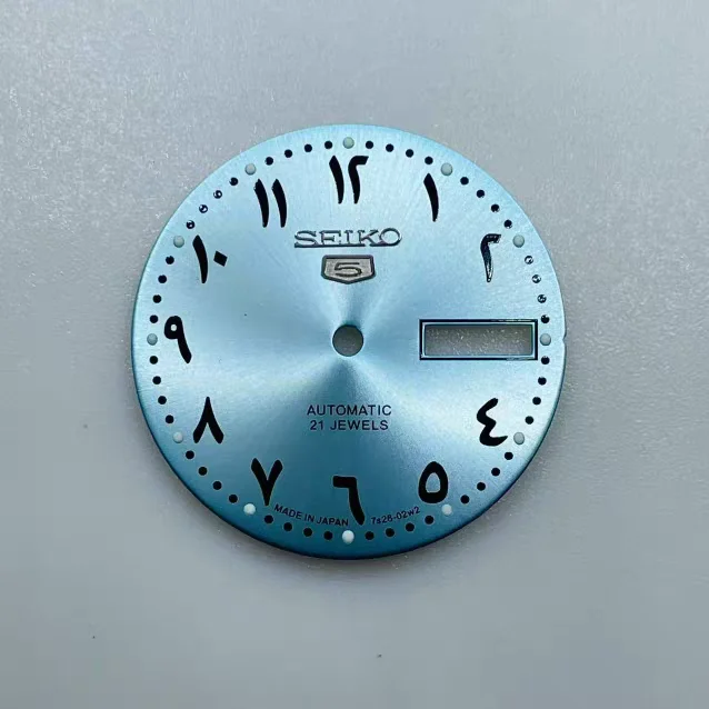 NH36 dial 28,5mm doble fecha S logo verde luminoso reloj mecánico libro de registro romance antiguo para Seiko mod