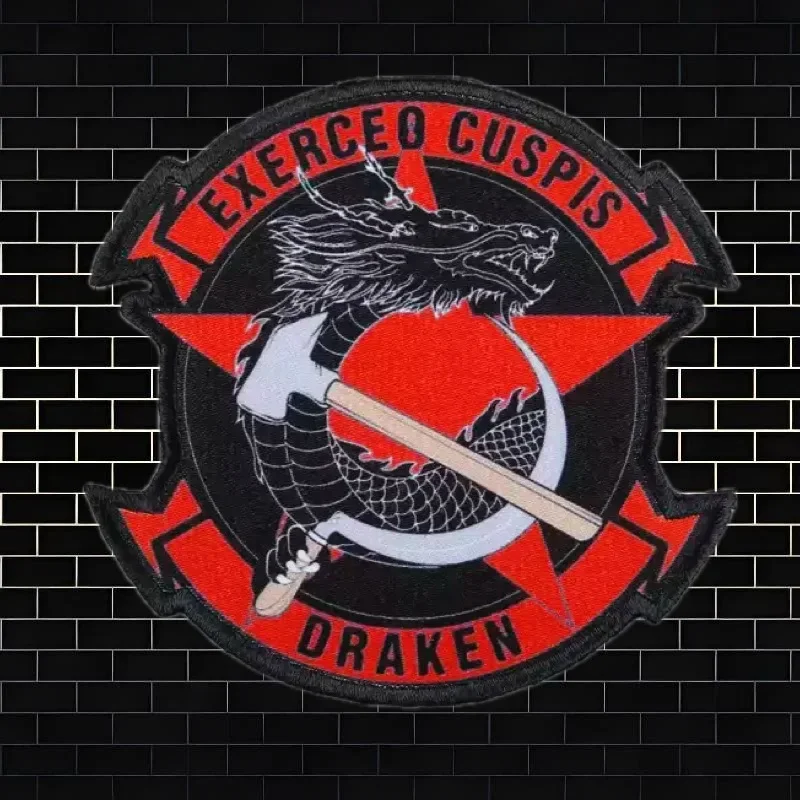 Imaginary Enemy DRAKEN Exquisite Embroidered Hook&Loop Patches For Clothing Outdoors Fashion Tactical Morale Badge Military