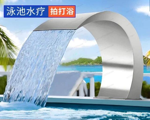 

300×600 swimming pool arc hook sprinklers stainless steel spout 304 waterfall water curtain