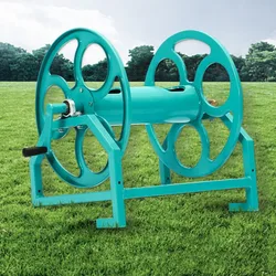 Metal Garden Hose Reel Agricultural Dosing Pipe Collect Frame Heavy Duty Water Planting Rack Farm Irrigation Systems Holder