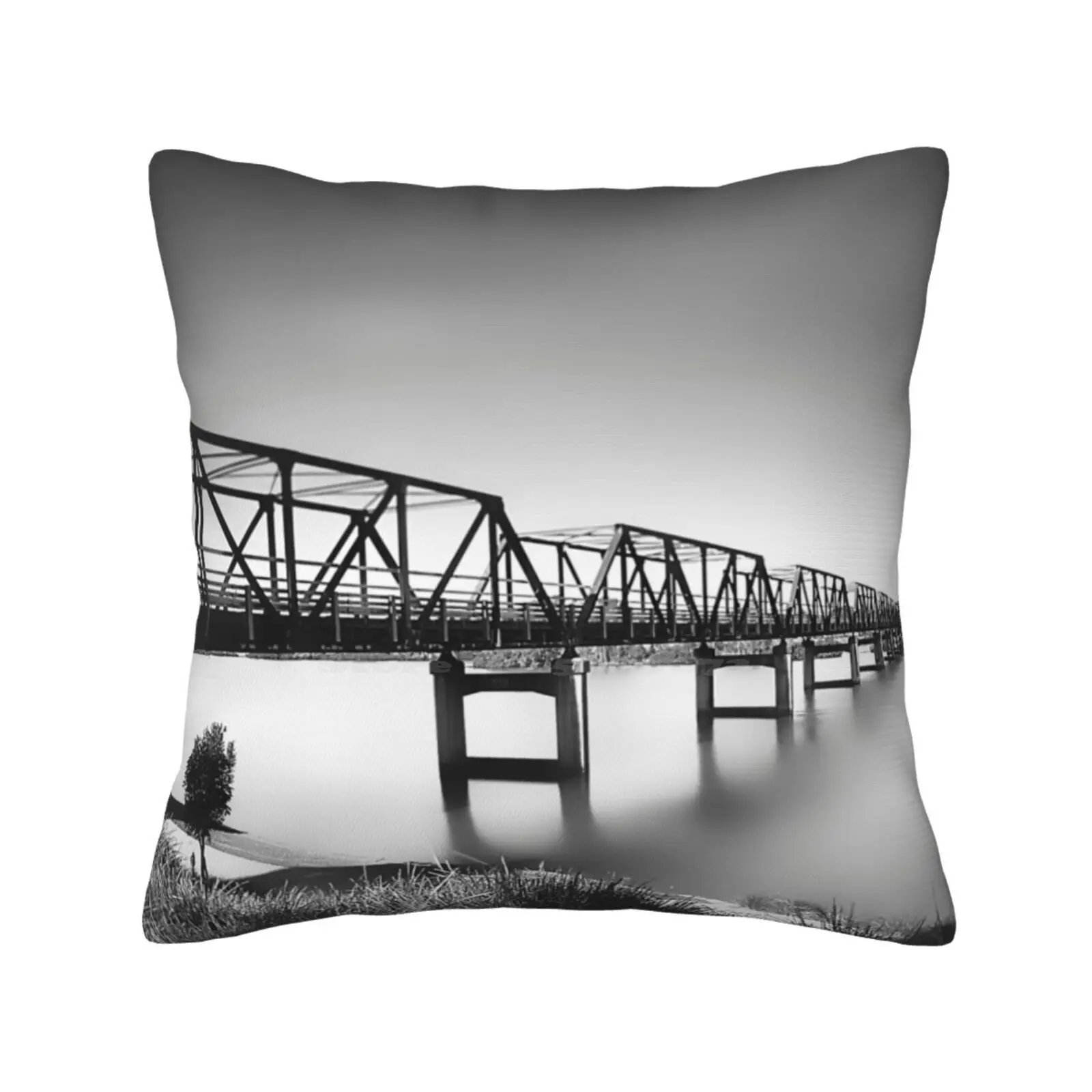 

Bridge 6666 Throw Cushion Pillow Cover Bridge Taree Manning River Taree Photography