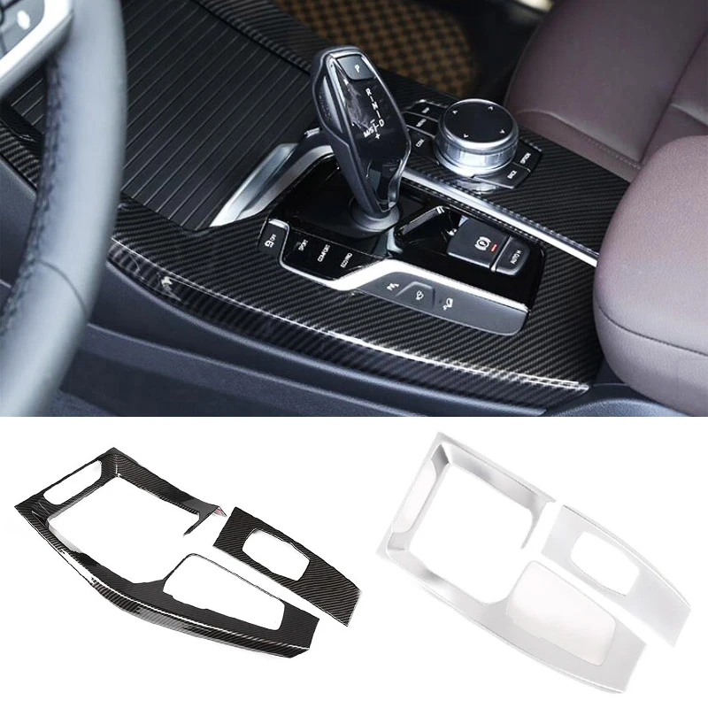 

Car Center Cup Holder Gear Shift Panel Trim Cover Shift Lever Panel Decorate Covers For BMW X3 X4 G02 G01 18-21