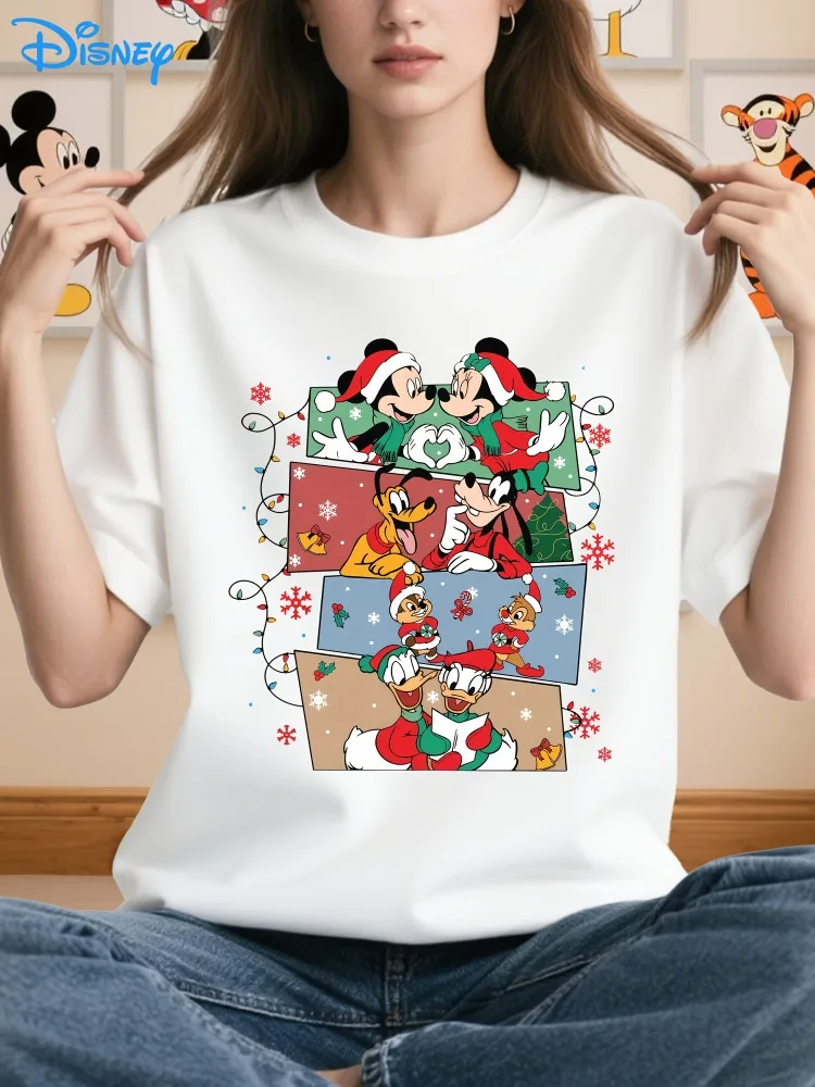 

Women Loose-Fit Disney TShirt Mickey & Minnie Belle Cinderella Snow White Soft Crew Neck Short Sleeve Casual Top for All Seasons