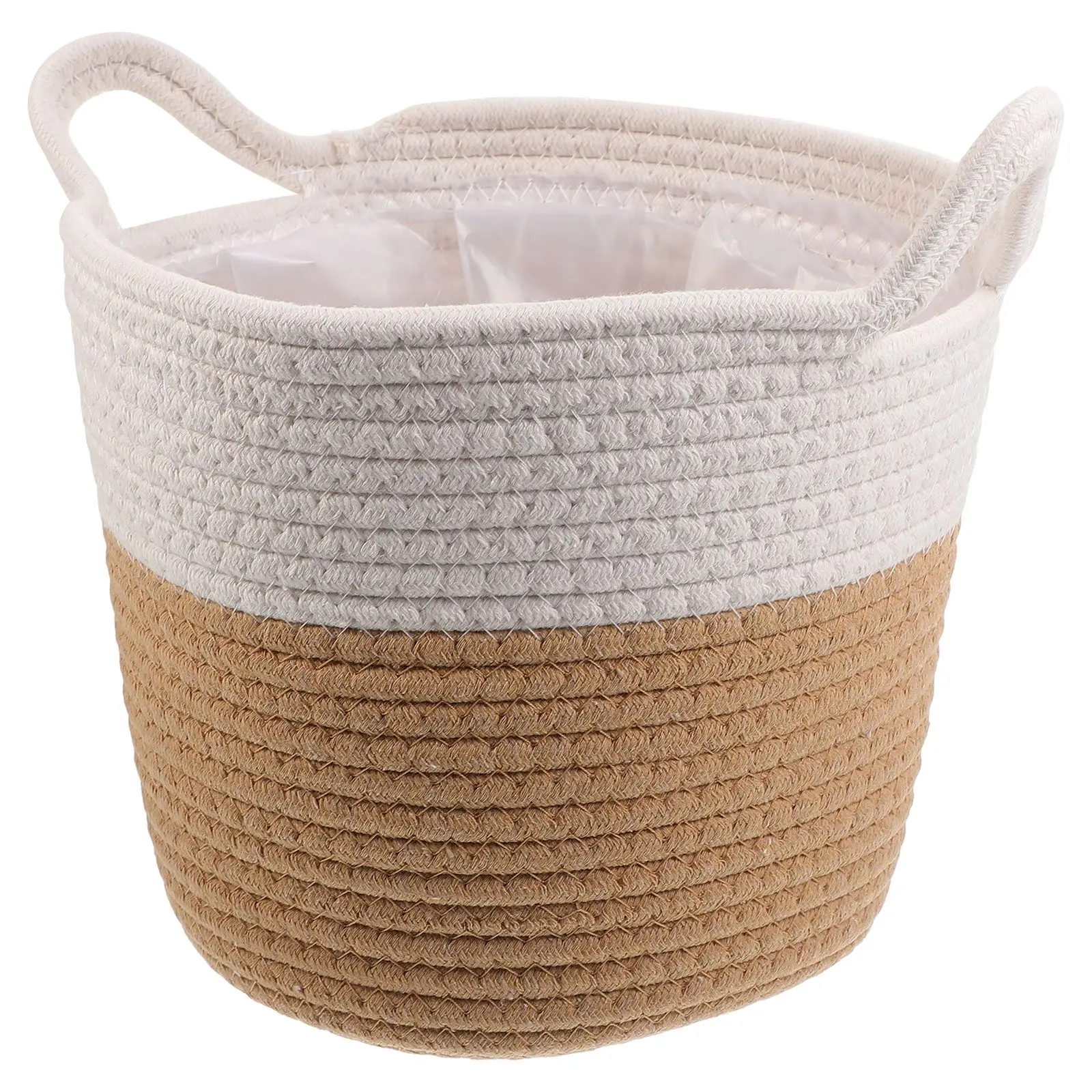 

Cotton Rope Basket Plant Pots Storage Woven Baskets Indoor Decorative Flower Pot Home Laundry Hamper Basket