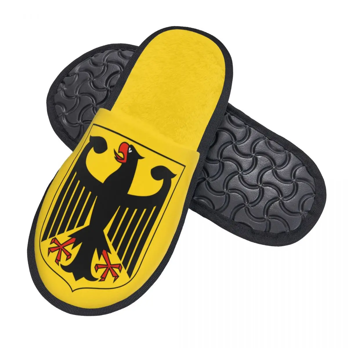 Custom Coat Of Arms Of Germany Comfy Scuff With Memory Foam Slippers Women German Flag Eagle Spa House Shoes