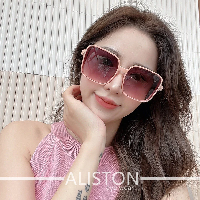 New sunglasses, women's sunglasses, big square, sunshade, UV protection, INS, red Tiktok, live broadcast