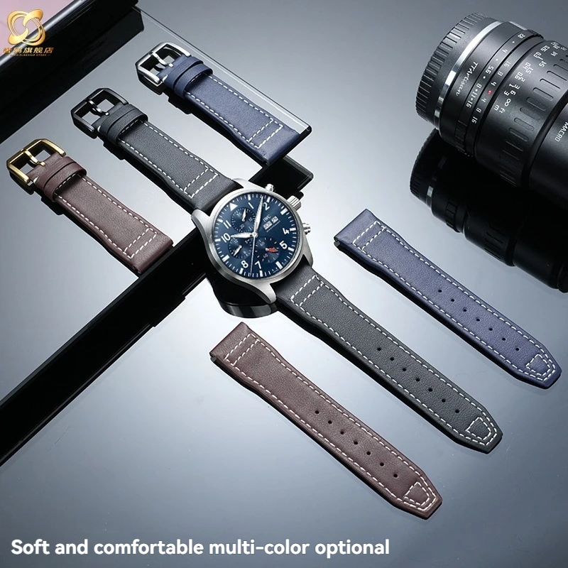 For IWC Pilot Quick Release Strap Genuine Leather Mark 20 18 Little Prince Men's Business Original Genuine Leather Watch Strap