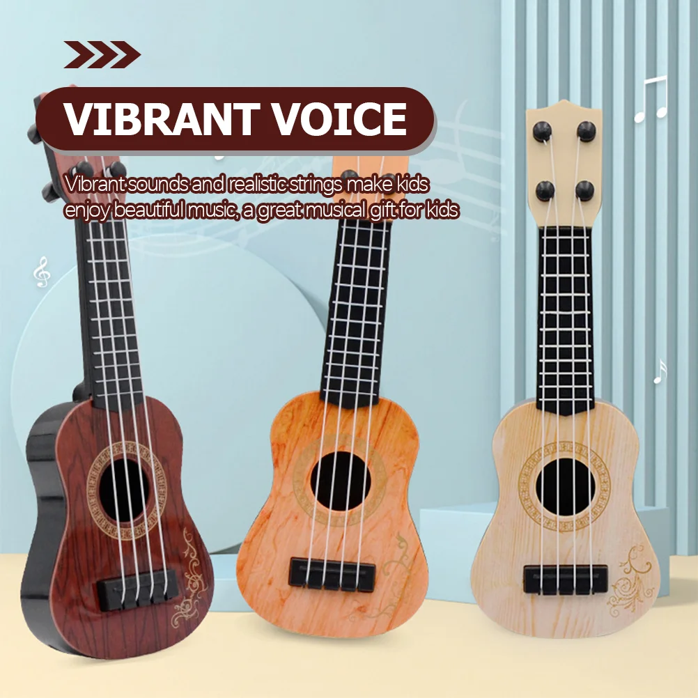 Acoustic Guitar Inflatable Ukulele Toy Mini Toys Musical Instrument Models Instruments Beige Plastic Playthings