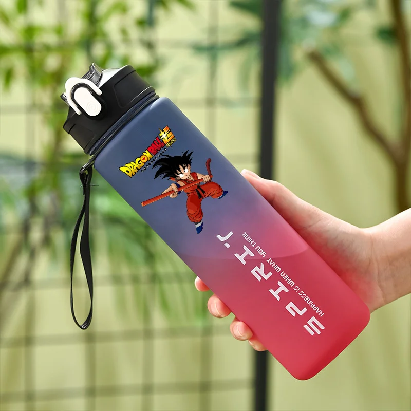 

Dragons Ball Drinking Bottle Motivational Time Marks Sport Water Bottles Leakproof Drinking Outdoor Travel Gym Fitness Bottle